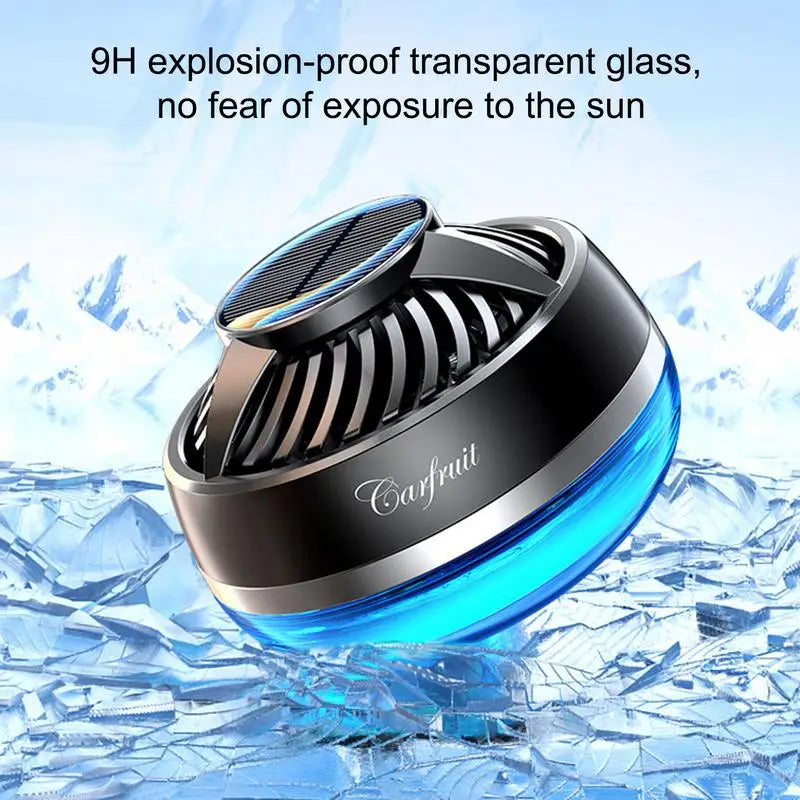 Solar Rotating Car Air Freshener Dashboard Solar Rotating Air Freshener with Turbine Power Automotive Aroma Diffuser with Large