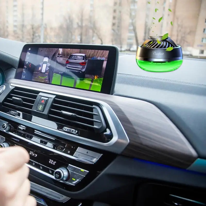 Solar Rotating Car Air Freshener Dashboard Solar Rotating Air Freshener with Turbine Power Automotive Aroma Diffuser with Large