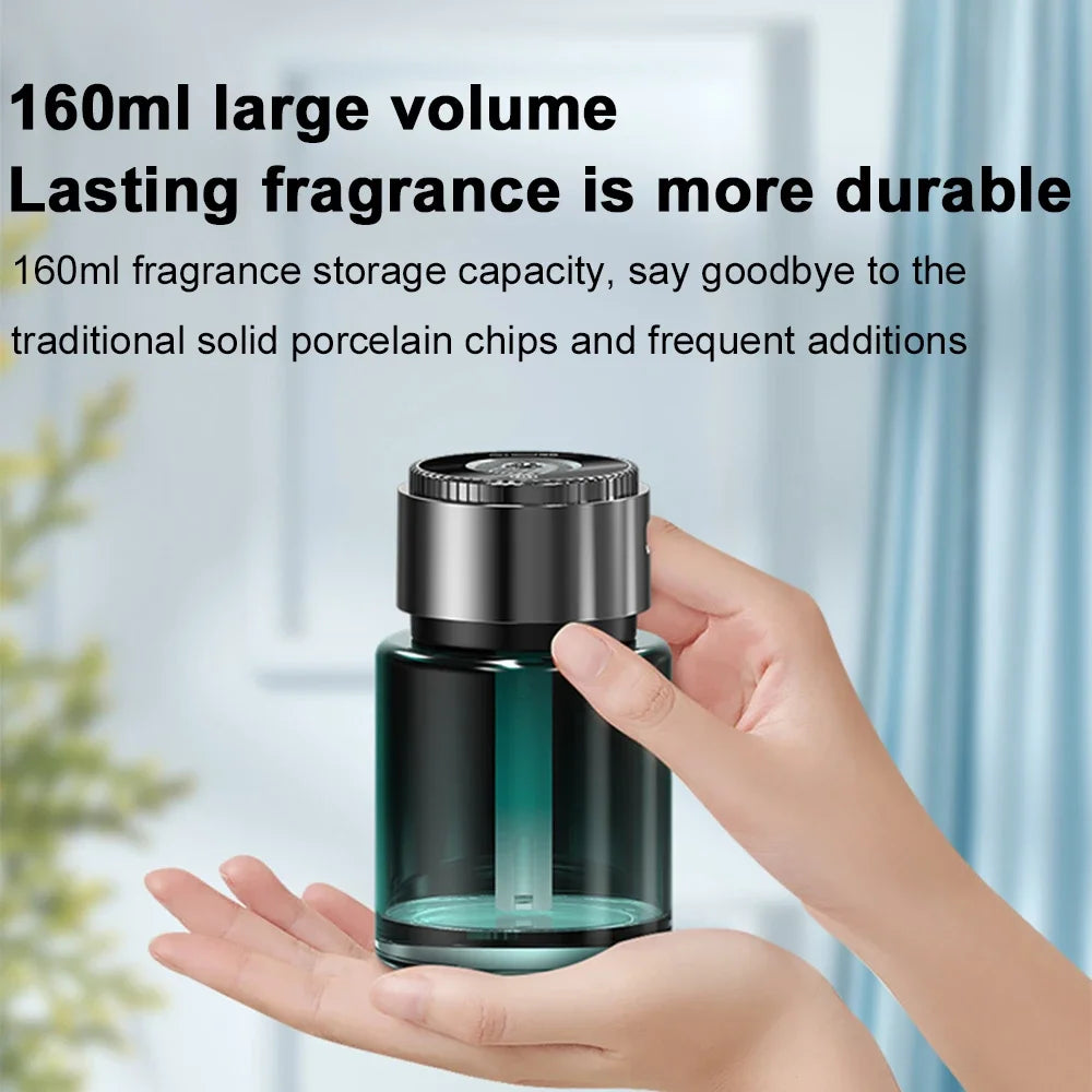 Rechargeable 160Ml Large-Capacity Glass Car Aromatherapy Diffuser with Car Start-Stop Long-Lasting Fragrance Spray Car Aromather