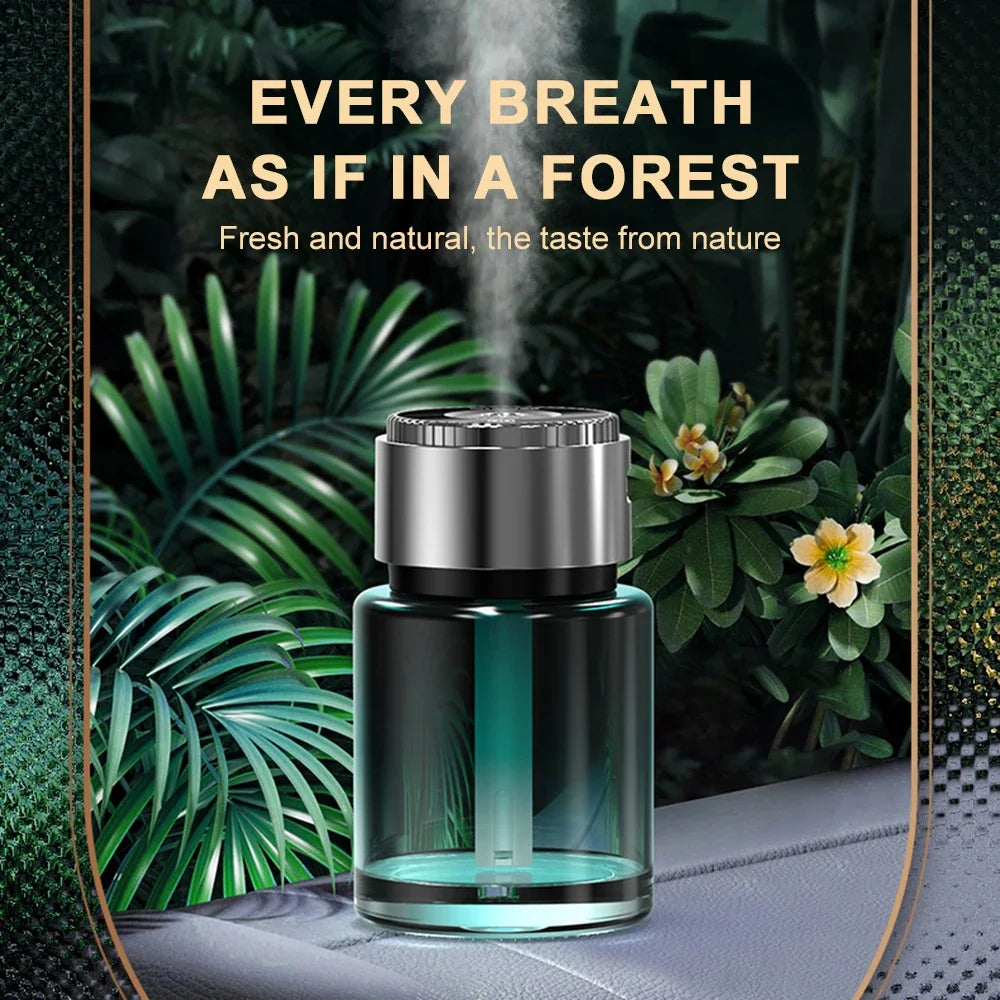 Rechargeable 160Ml Large-Capacity Glass Car Aromatherapy Diffuser with Car Start-Stop Long-Lasting Fragrance Spray Car Aromather