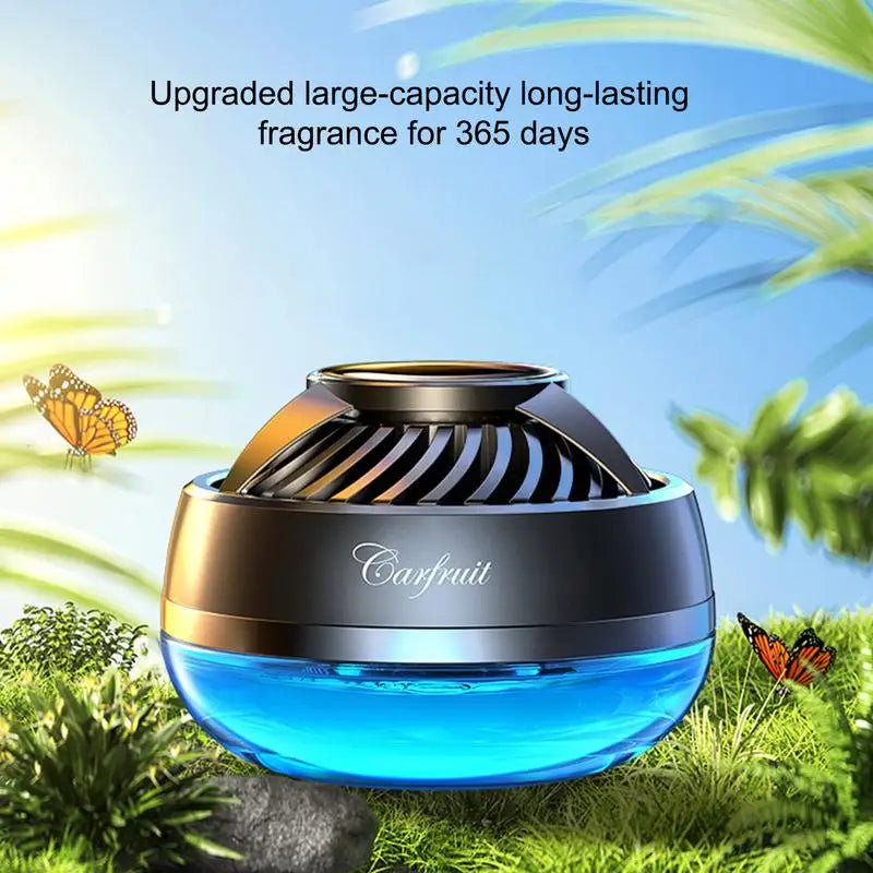 Solar Rotating Car Air Freshener Dashboard Solar Rotating Air Freshener with Turbine Power Automotive Aroma Diffuser with Large